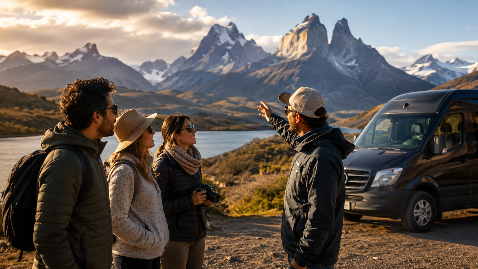Turistas conociendo destinos de Chile
